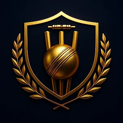 cricketbettingid.net gold cricket-ball-and-stumps monogram logo mark