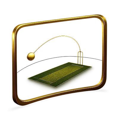 Virtual cricket stadium screen icon for 24/7 virtual sports on cricket ID