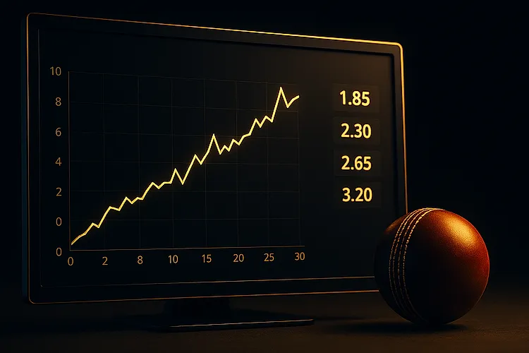 Two glowing odds boards side by side comparing exchange ID vs bookmaker ID