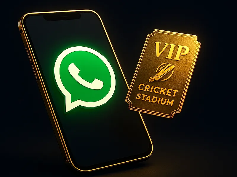 Smartphone with WhatsApp chat showing verified cricket betting ID delivered